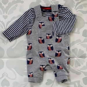 Baby Boden longsleeve shirt and overall set (2-piece)